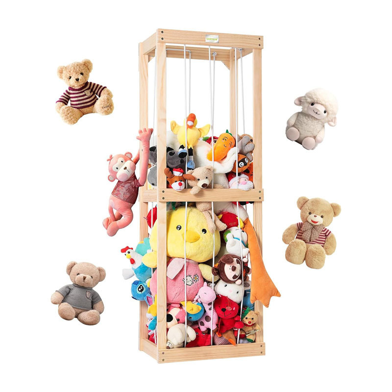 Stuffed Animal Zoo Storage, Wood Zoo Animals Storage Toy Holder, 60