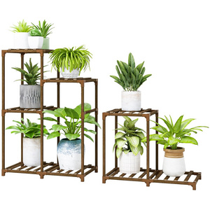 Plant Stand Indoor Corner  Shelf Wood Plant Holder 8 Pots for Multiple  Home Decor for Gardening Gifts