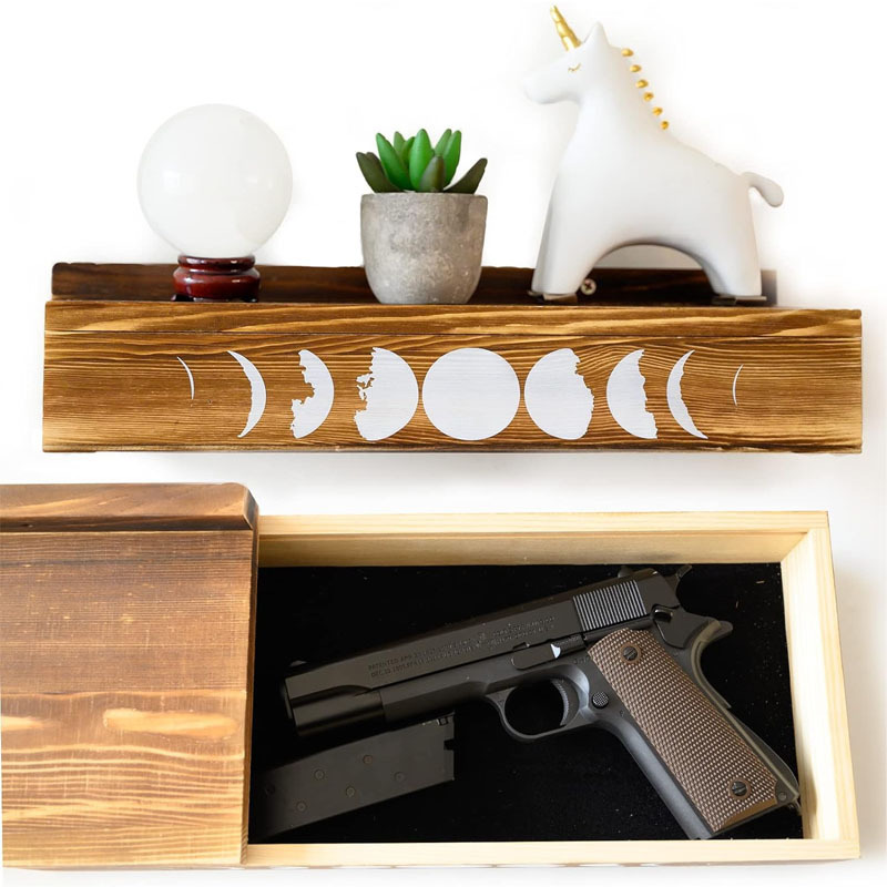 Hidden Gun sotrage Shelf-Concealment Furniture  Wide Shelf Hidden Storage - Hidden Storage Wall Decor - Wall Safe Hidden Shelf