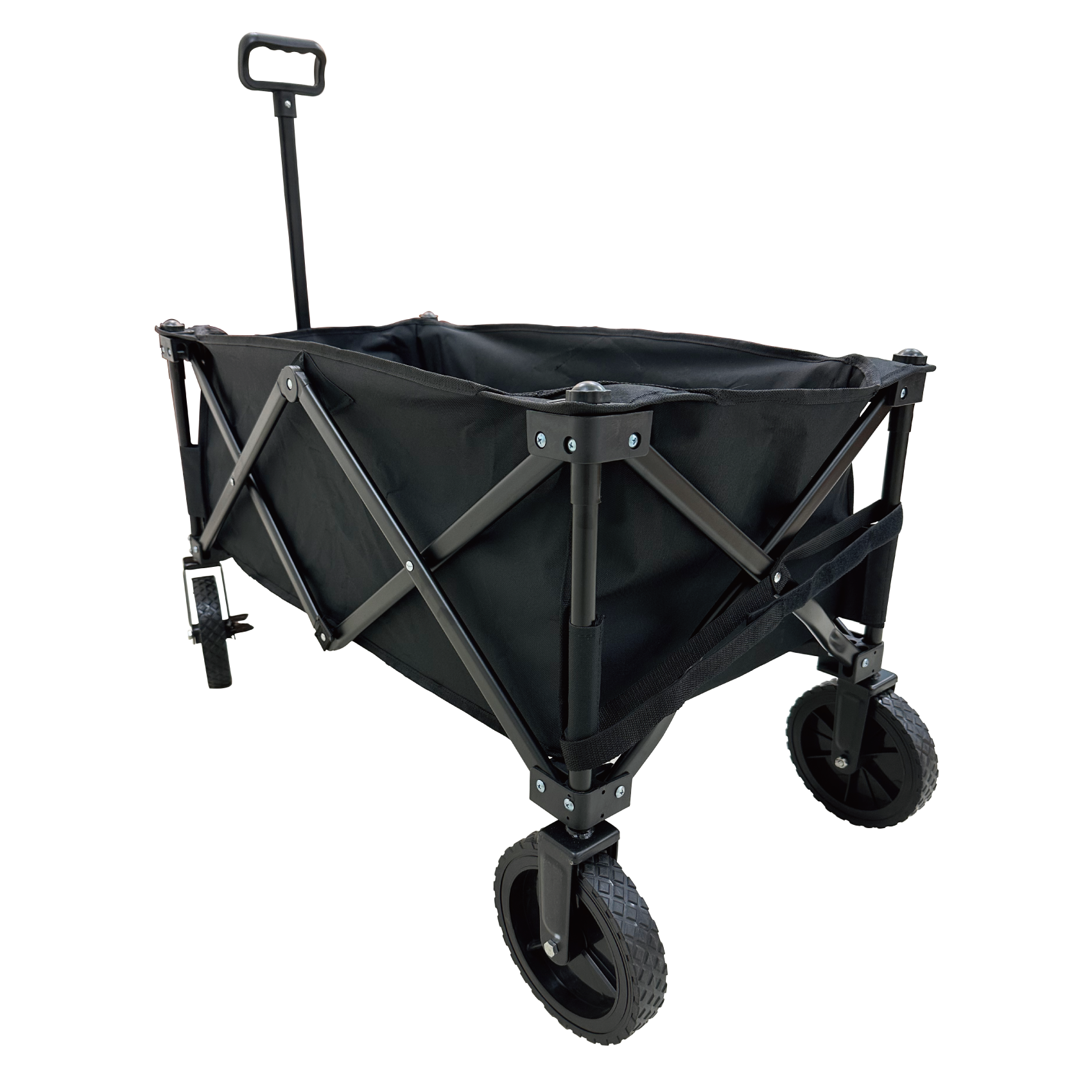 Multipurpose Large Capacity Folding Wagon Cart With Brake Shopping Fishing Cart Trolley