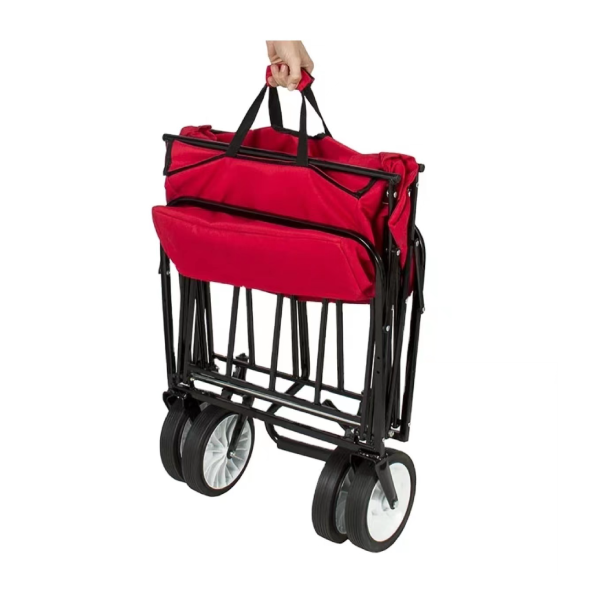 Multipurpose Outdoor Foldable Utility Beach Trolley Cart Beach Wagon 4 Wheels Garden Wagon Cart