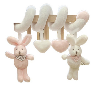 Crib Cute rabbit Design Activity Spiral Plush Toys Stroller  Toy