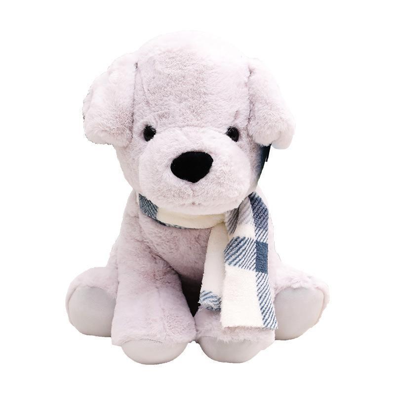 Q version cute scarf bear short plush animal doll soft cute doll doll dog plush toy one generation baby soft toy set