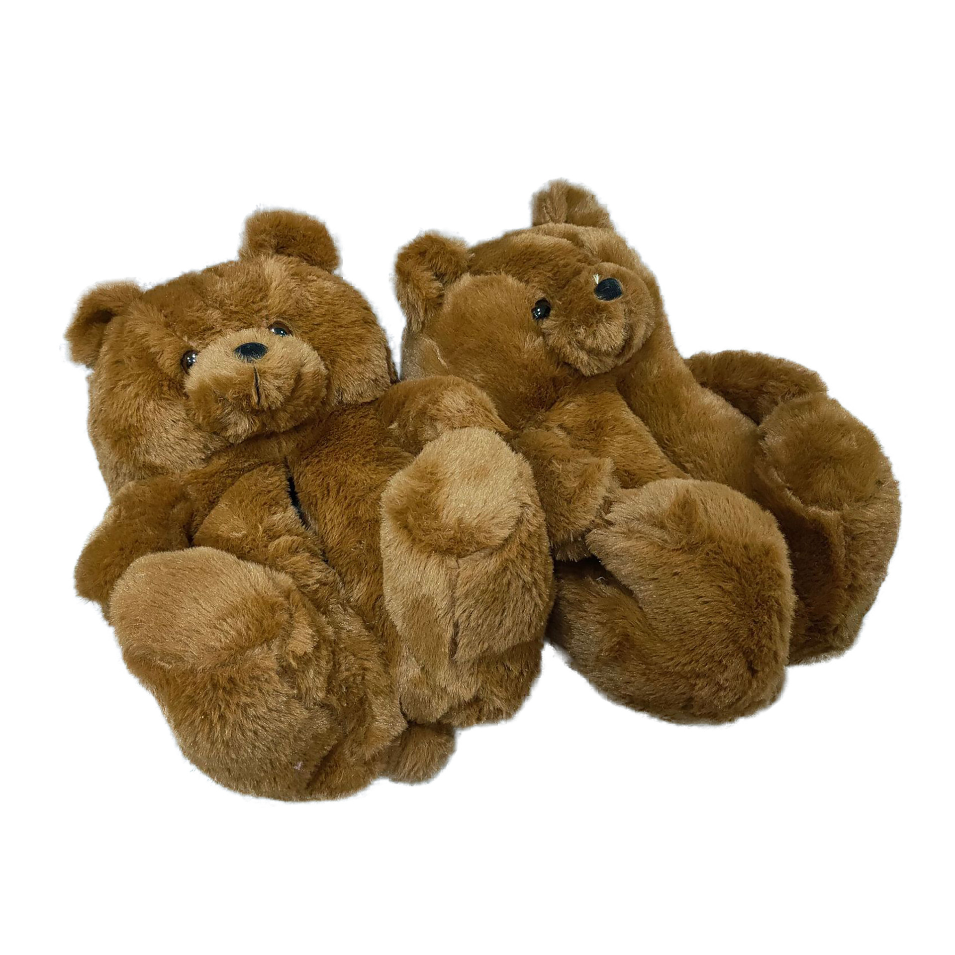 wholesale cross-border hot teddy bear plush slippers teddy bear slippers