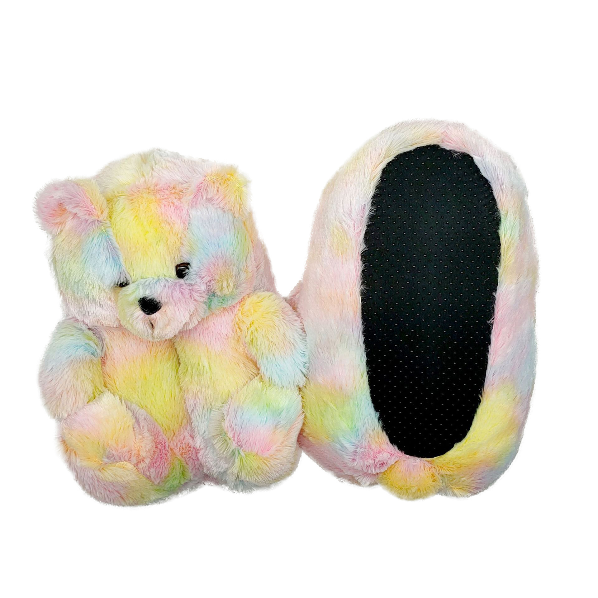 wholesale cross-border hot teddy bear plush slippers teddy bear slippers