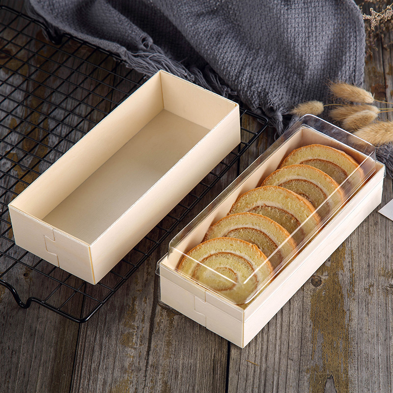 Biodegradable Wooden Restaurant Takeaway Catering Food Container Packaging Bakery Pastry Cake Cheese Charcuterie Sushi Lunch Box