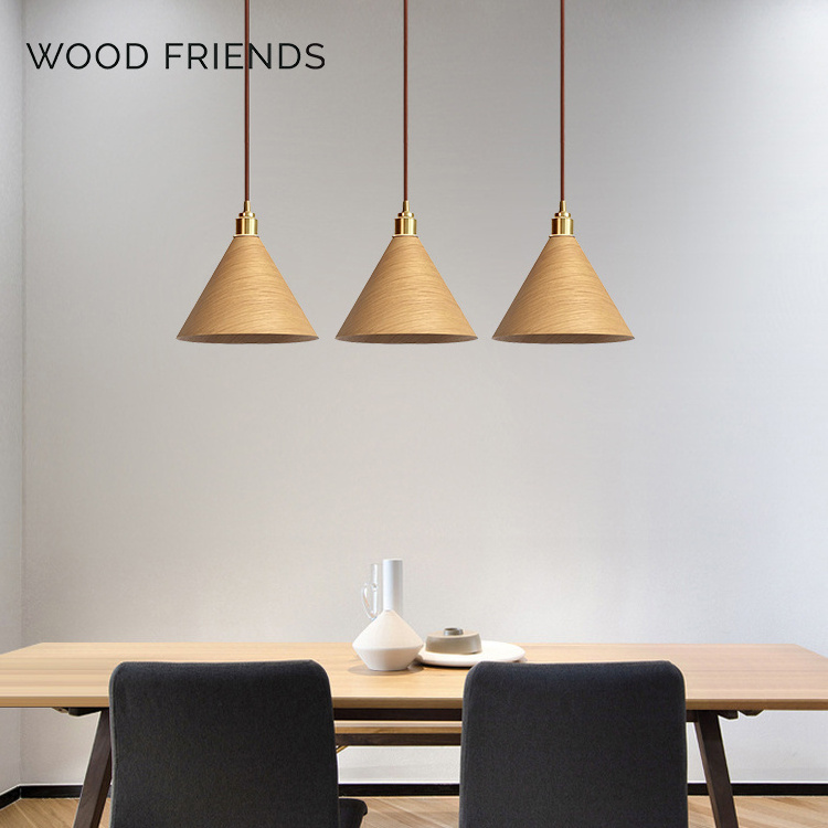 Decorative Hanging Ceiling Pendant Lamp Wood Kitchen Farmhouse Modern Nordic Pendant Light