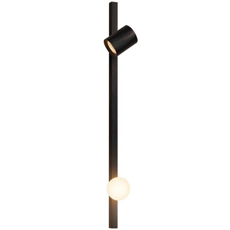 Minimalism Nordic style Black LED Wall Sconce for Beside Living Room Hotel  customized wall Light