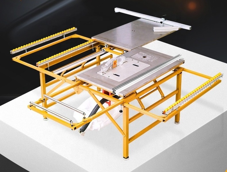 small Swing arm dust free folding precision sliding table saw for panel cutting wood cutting machine