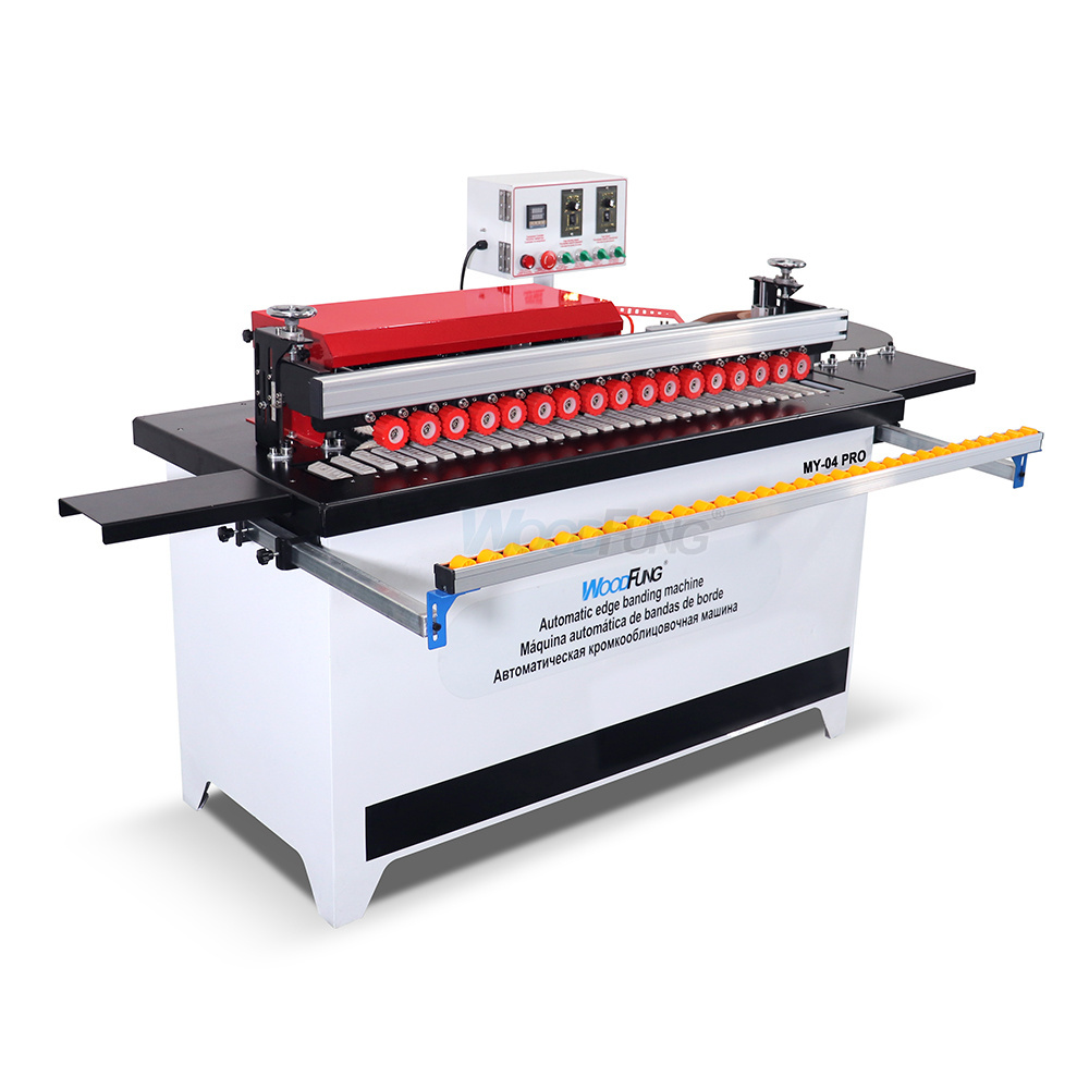 new design automatic mini edge banding machine with gluing and trimming for pvc with pro-filling press roller