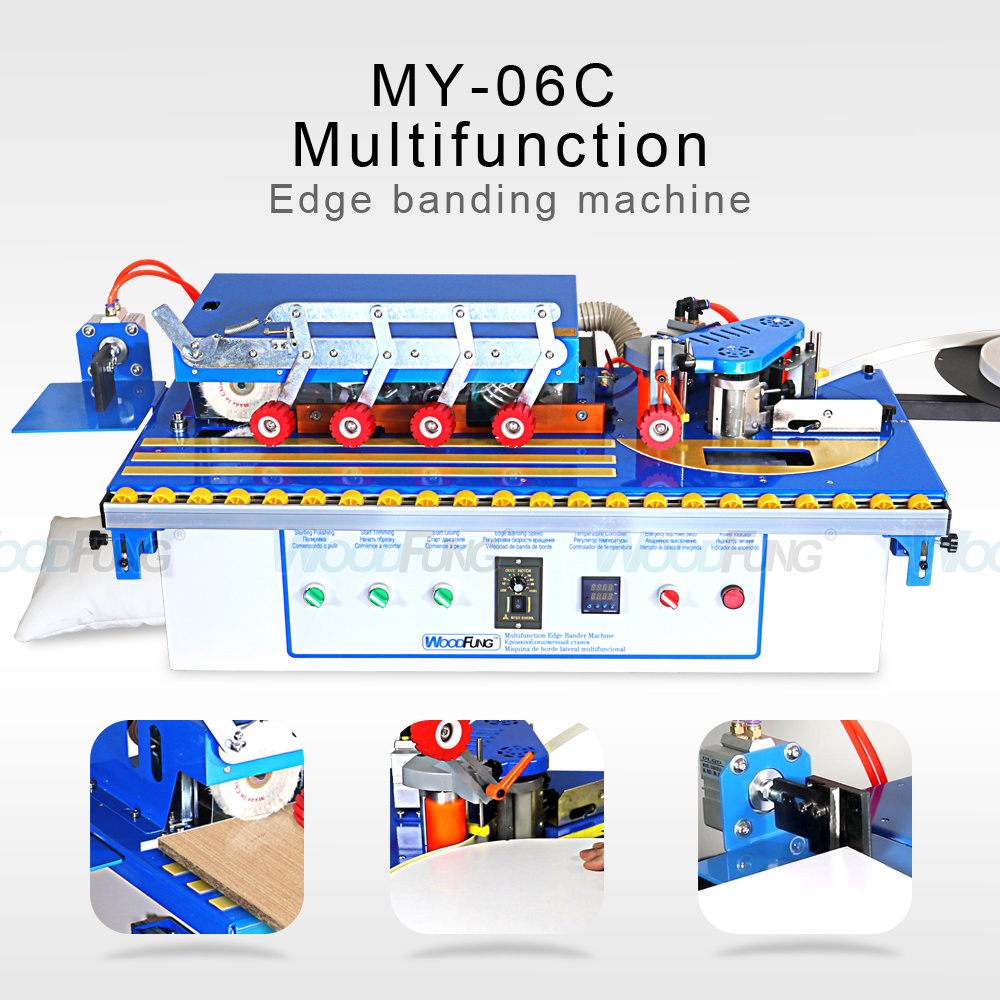 MY06CPortable Household Edge Banding Machine PVC Manual Small Mini Edge Banding Machine With Glue Trimming Polishing End Cutting