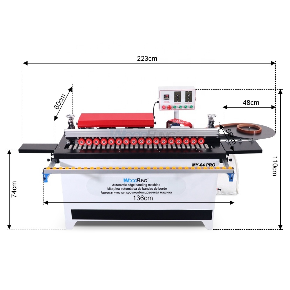 MY04 pro all in one woodworking machinery wood edge banding machine for pvc mdf wood edge bander