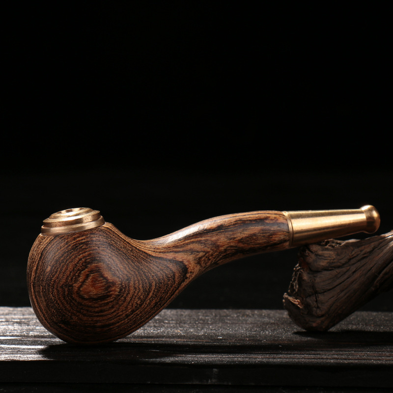 Wholesale Wood Tobacco Pipes Smoking Tip Filter Men Glass Portable Hollow Cigarette Wooden Mouthpiece for Hookah