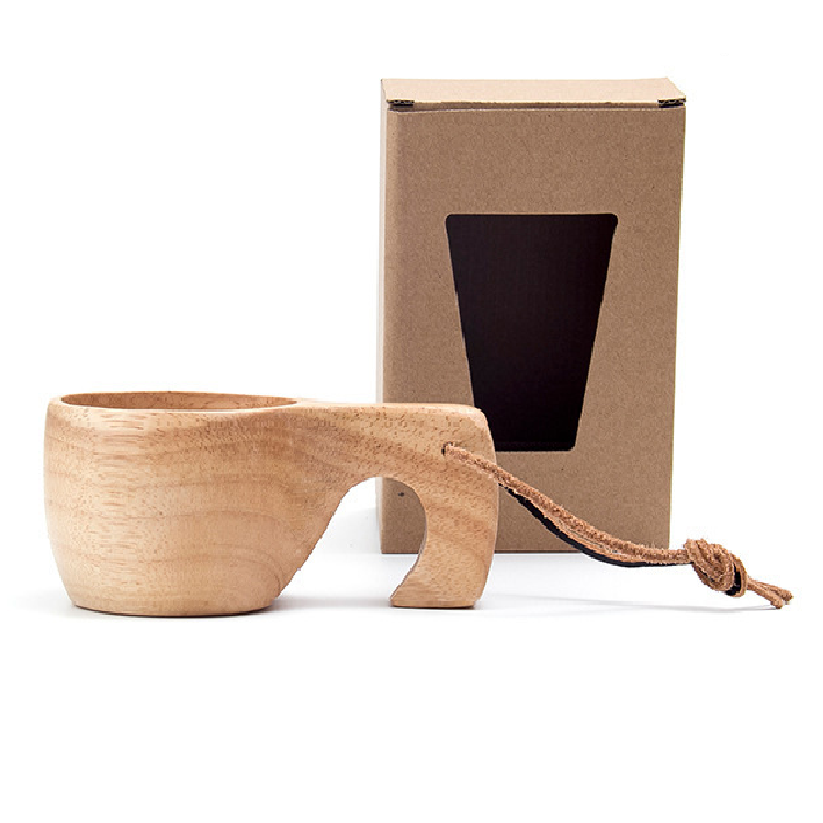 Creative Handmade Easy Carry Camp Travel Wooden Custom Vintage Tea Milk Drinking Portable fancy Arabic Wood reusable coffee cup