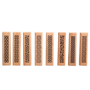 High Quality Chinese Handcraft Incense Sticks Burner Storage Box Rectangle Drawer Bamboo Wooden Incense Box