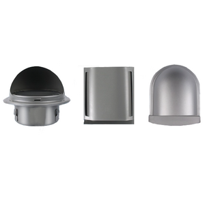 Factory customized Stainless Steel Round Bull Nosed Outlet Ventilation Grill Hood Cap with Mesh square rain cap