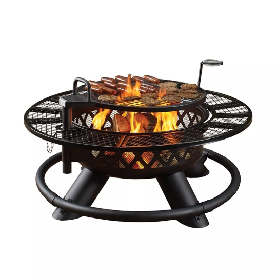 Factory Fire Pits for Outside Wood Burning Outdoor Fireplace with Spark Screen Poker for Bonfire Patio Backyard Garden Picnic