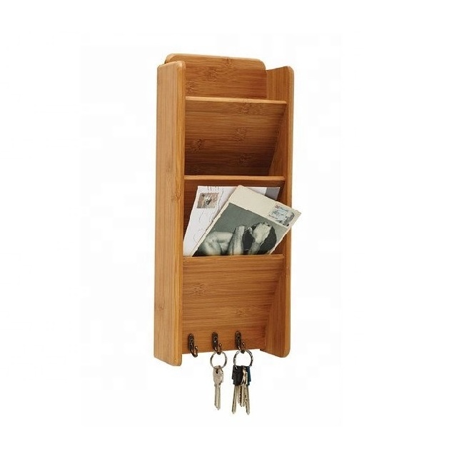 Wooden Wall Shelf With Cloth Hook Entryway Organizer Coat Hooks key Rack and  Mail Holder for office and home