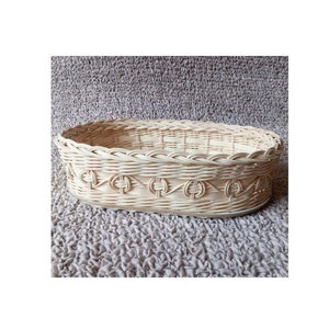 Antique Rattan Basket Wholesale Supplier Customized Wooden Rattan Fruit Storage Basket Manufacturer