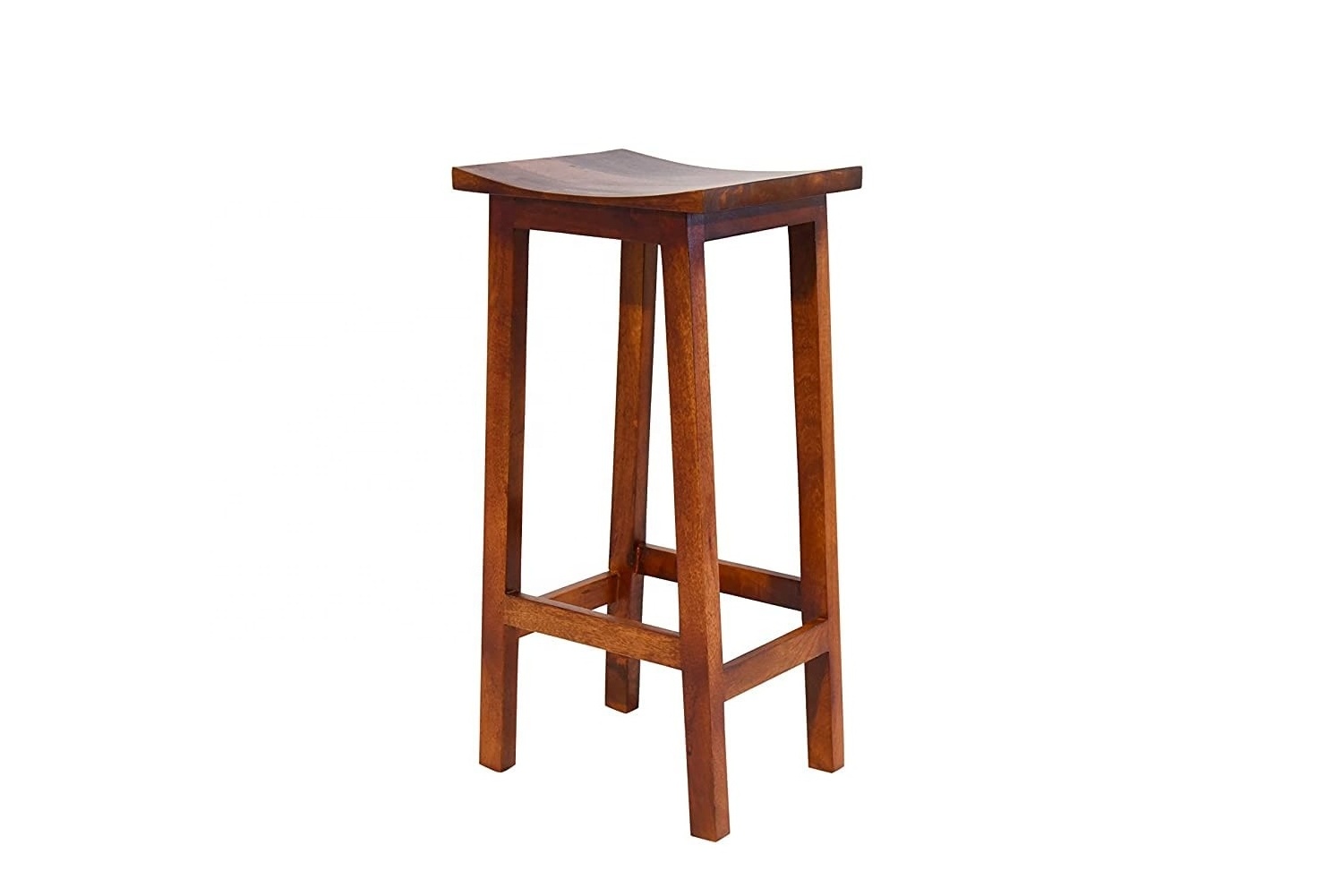 Heavy Duty Saddle Seat Bar Stool in Dark Oak stool fore home bar and restaurant decor