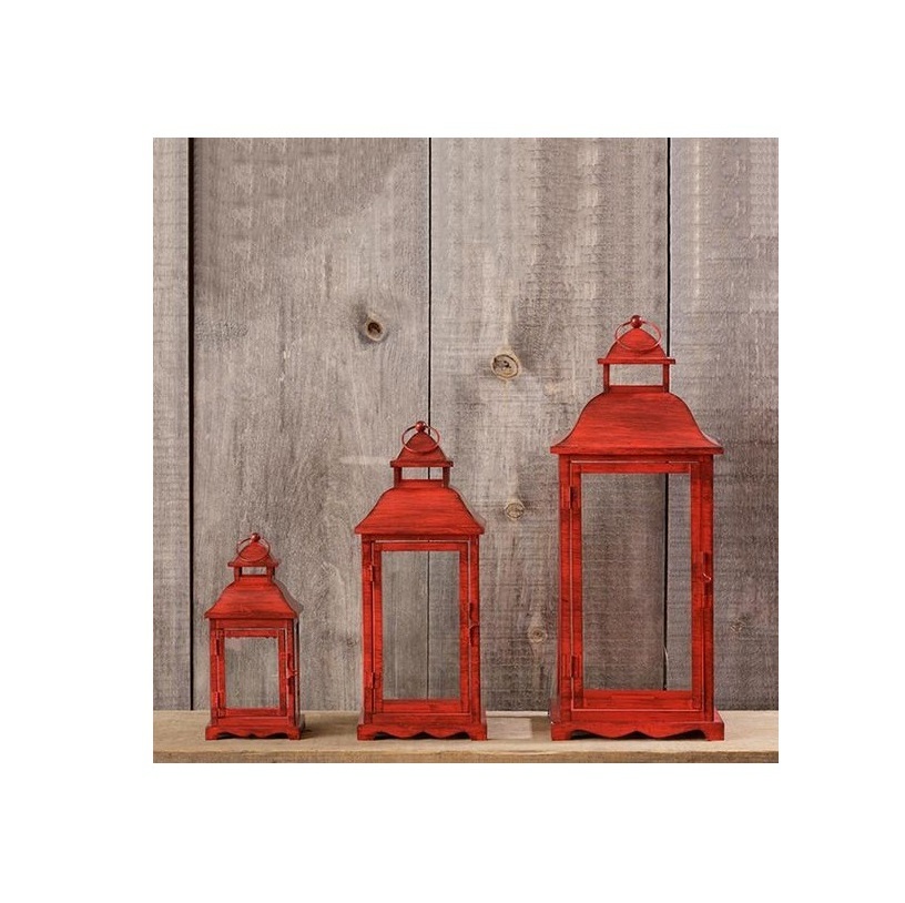 Unique Amazon luxury Moroccan wood and glass Lantern candle holder for home use decorative table decor lighting decor