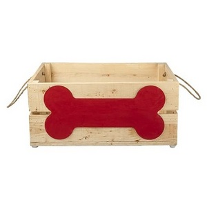 wholesale decorative natural color antique dog toy box custom Wooden Organizer Box wood crates