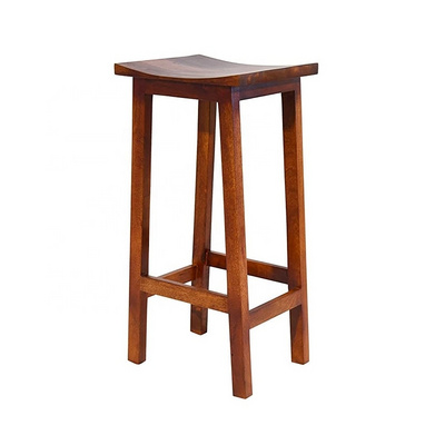 Heavy Duty Saddle Seat Bar Stool in Dark Oak stool fore home bar and restaurant decor