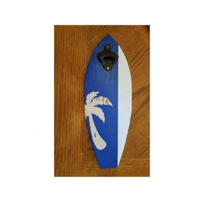 Surfboard Wall Mounted Bottle Opener Wooden Flat Board Speed Bottle Opener Home Beer bottle opener