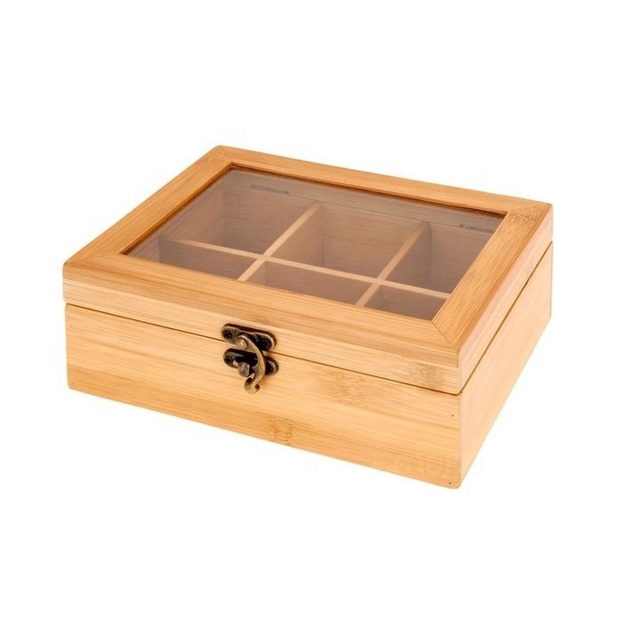 wooden unique and handmade Tea Box Storage Organizer Tall Size Holds Standing or Flat Tea Bags for home and kitchen decoration