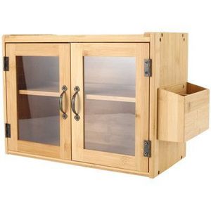 Double Tier Bread Box With Tool Holder And Chopping Block Use On Countertop Will Surely Add Charm To Any Kitchen