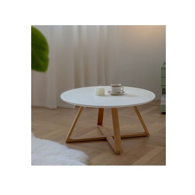 Wooden Home Side Table Modern American Style Furniture Movable Coffee Table Design