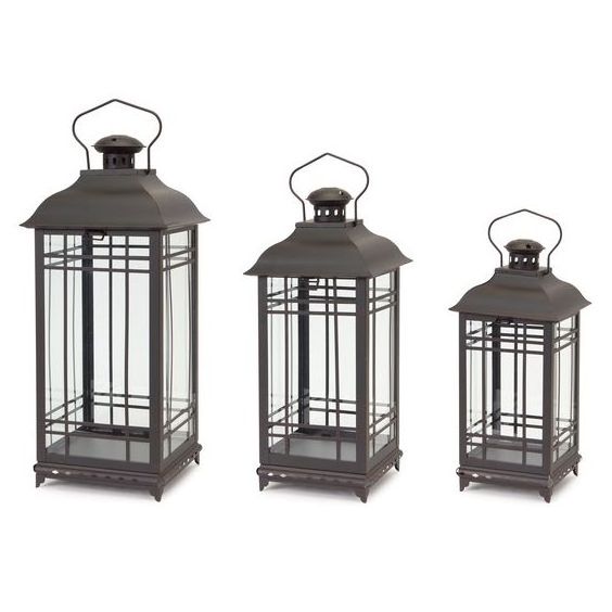 Black Metal Mini Decorative Candle Lanterns Tealight Candle Holder Pleasant Designed Solid Iron And Glass Lantern