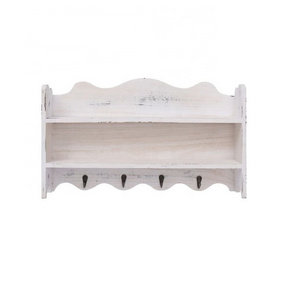 Wall Mounted Coat Rack White Decorative Wall Mounted key holder and shelf for living room