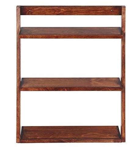 living room 3 tier Leaning Decorative Shelves for Display wood display ladder wooden wall leaning book case