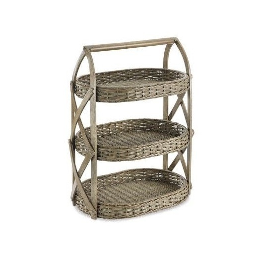 Antique Rattan Basket Wholesale Supplier Customized Wooden Rattan Fruit Storage Basket Manufacturer