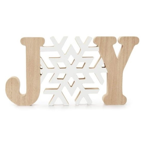 Wooden joy Tabletop Sign Christmas Home Decor Snowflake Christmas Stocking Holder Hanger