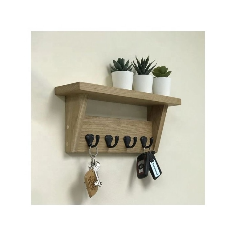 owls key hook with shelf Holder 3 Stainless Hooks for Saving Keys & Home Desirable Place Decoration