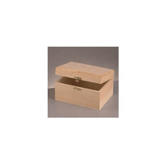 Wooden Storage Box Large Plain Unpainted Gift Box for Tool Shoes Kitchen Storage