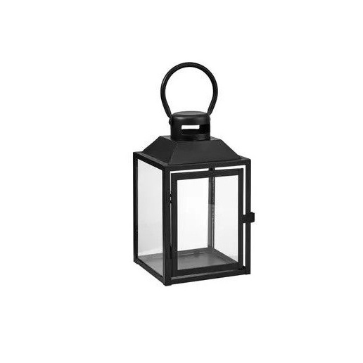 Black Metal Mini Decorative Candle Lanterns Tealight Candle Holder Pleasant Designed Solid Iron And Glass Lantern