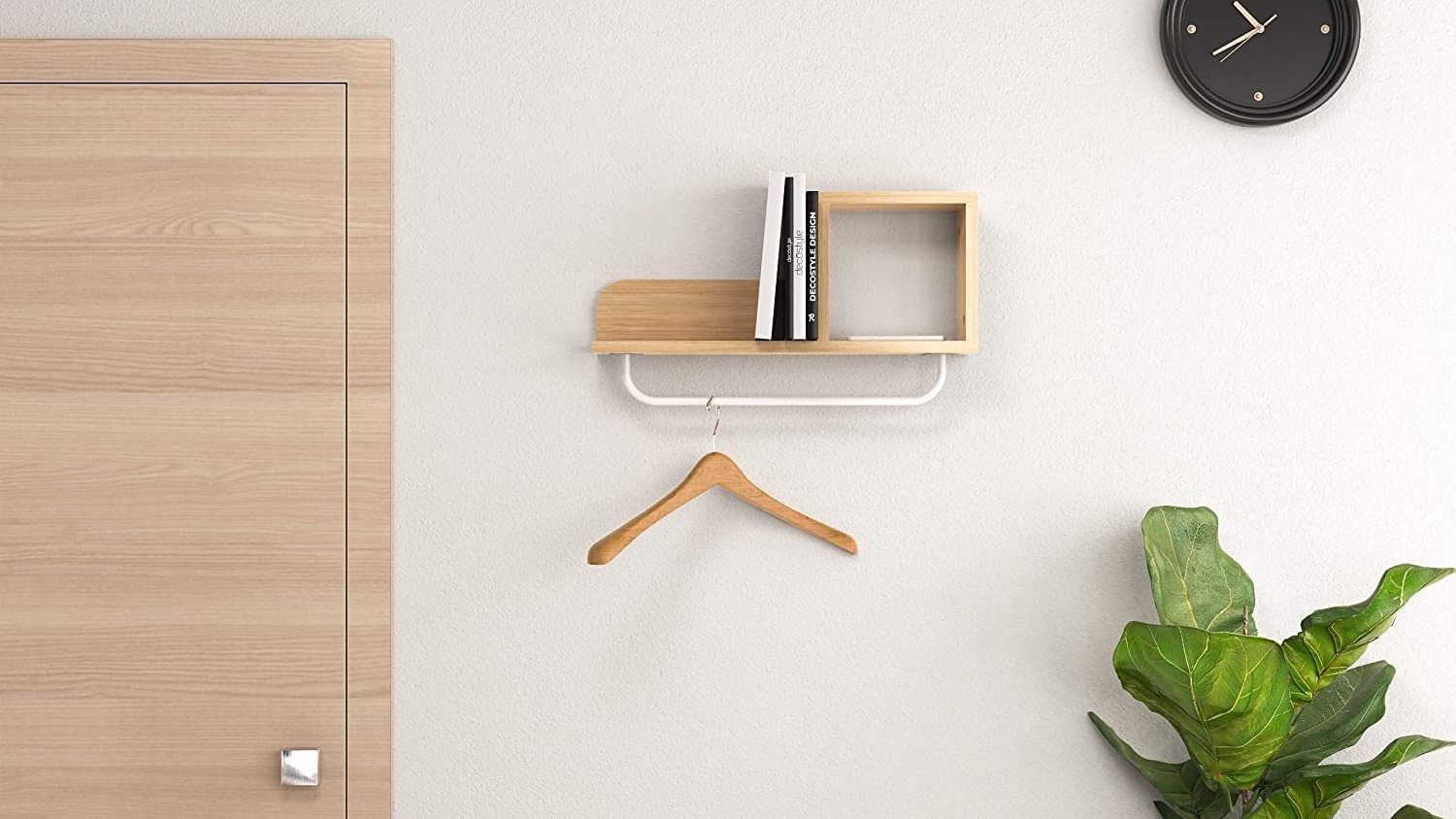 New Design Eco-Friendly Hanging Wood Shelf Floating Wall Mounted Wood Hanging Wall Shelf Swing Wooden Wall Shelf Design