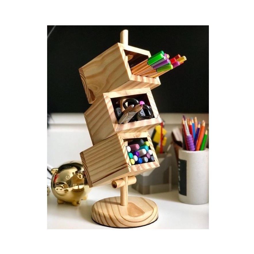 Factory Direct Sale Creative Design Desktop Organizer Multifunctional Pen Holder Stationary Pen Holder