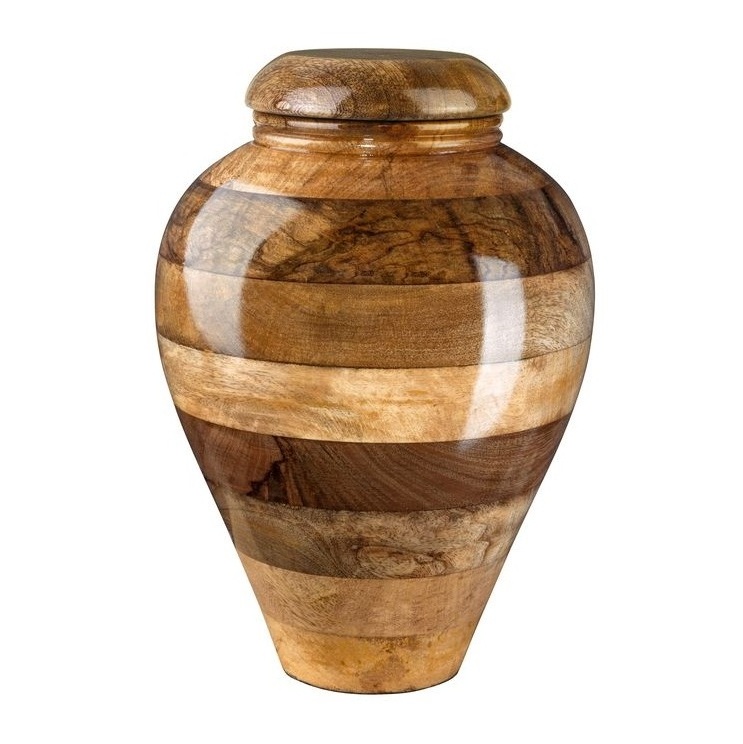 Funeral Supplies Mango Wood Cremation Urns for Human Ashes Available at Wholesale Prices from India