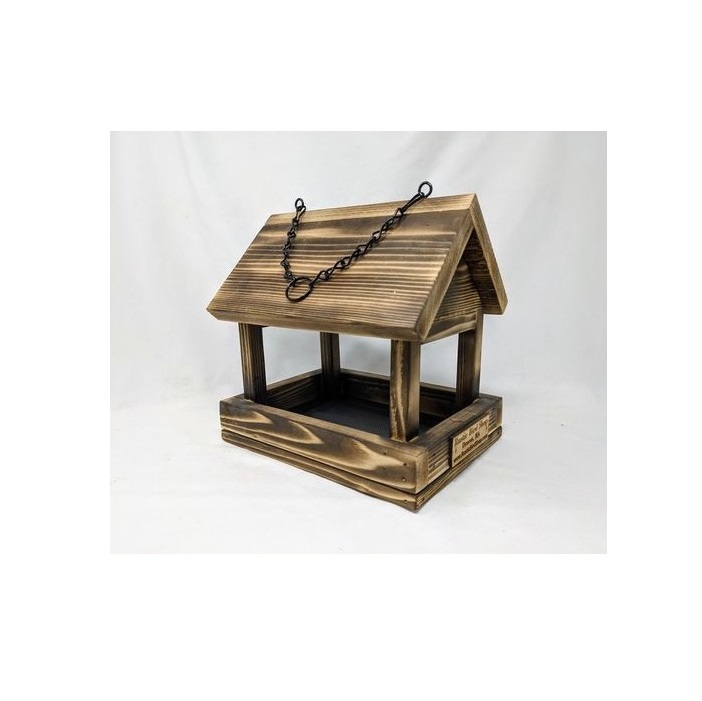 mid-century design Wood Feeder Bird Hanging Hummingbird Wooden Squirrel House Feeding Wild Garden Outdoor