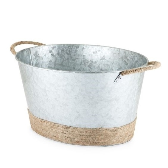 High Quality Metal Iron Ice Bucket And Home Decorative Galvanized Tin Flower Bucket Planter Pots Powder Coated Finishing