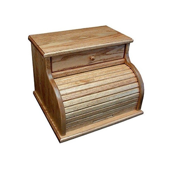 Double Tier Bread Box With Tool Holder And Chopping Block Use On Countertop Will Surely Add Charm To Any Kitchen