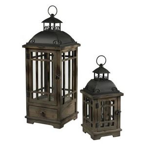 Creative Wedding Romantic Storm Lantern Ancient Wooden Candlesticks Decor Home Outdoor Decorative Lanterns For Wedding Decor