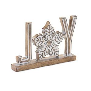 Wooden joy Tabletop Sign Christmas Home Decor Snowflake Christmas Stocking Holder Hanger