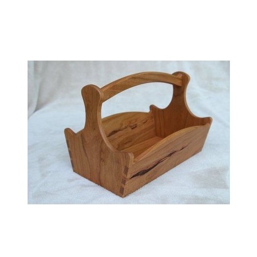 Rustic Retro French Small Wooden Garden Tug Wooden Basket Wooden caddy with handle Personalized caddy