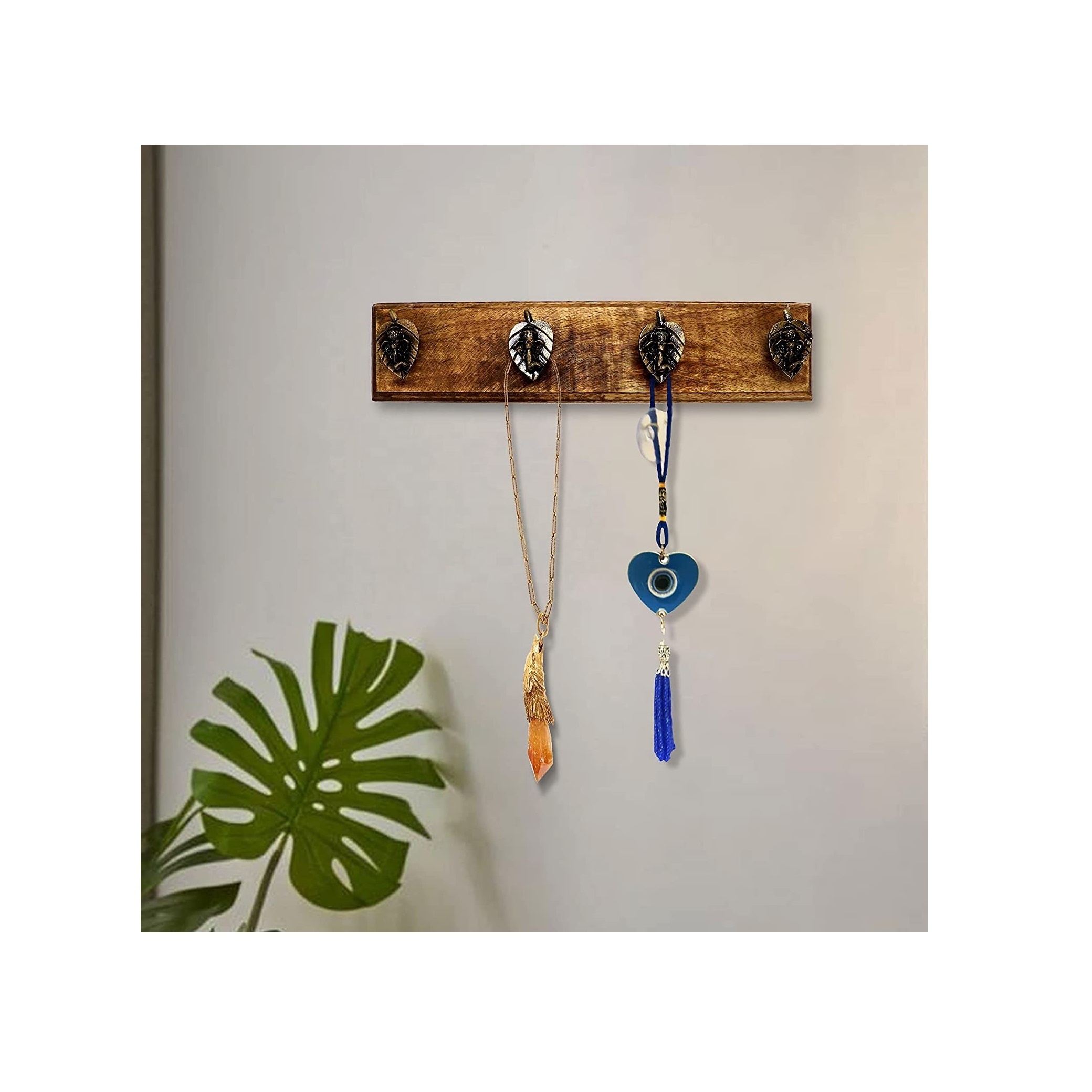 Hand made wooden wall coat Heavy Duty Wood Towel Rack Hat Hanger Single Organizer Decorative Wall Mounted Wooden Coat Hooks