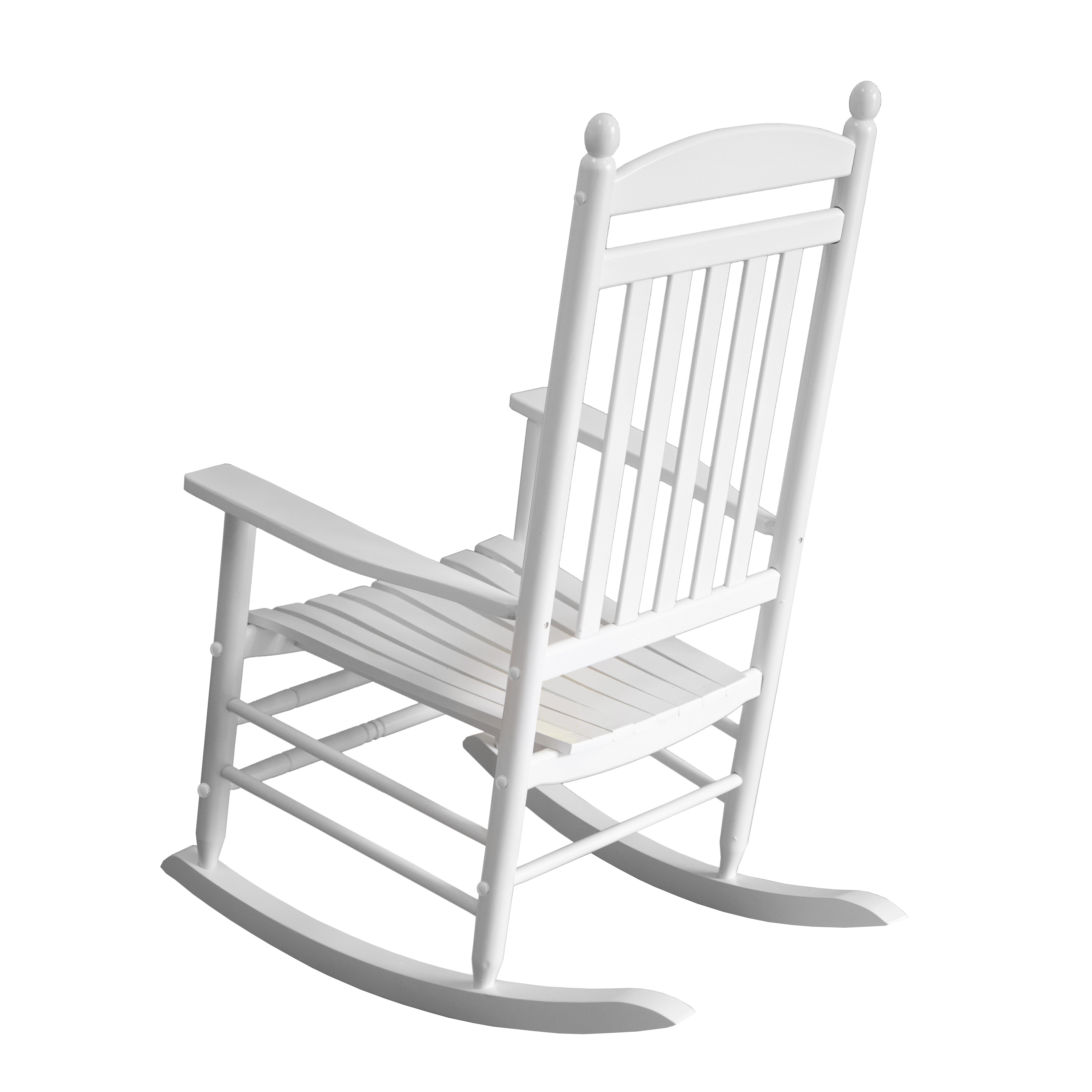 Wooden Rocking Chair for Patio Porch Living Room Indoor and Outdoor White Finish